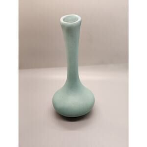 RARE SIGNED Van Briggle Arts & Crafts Turquoise Glazed Ceramic Bud Vase